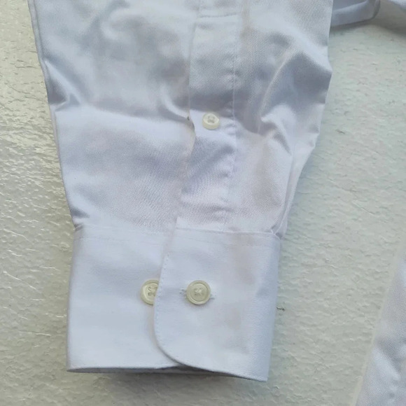 Arrow Classic Fit Button Down White Dress Shirt Size 15- 15.5 Mens 32/33 - Picture 5 of 9